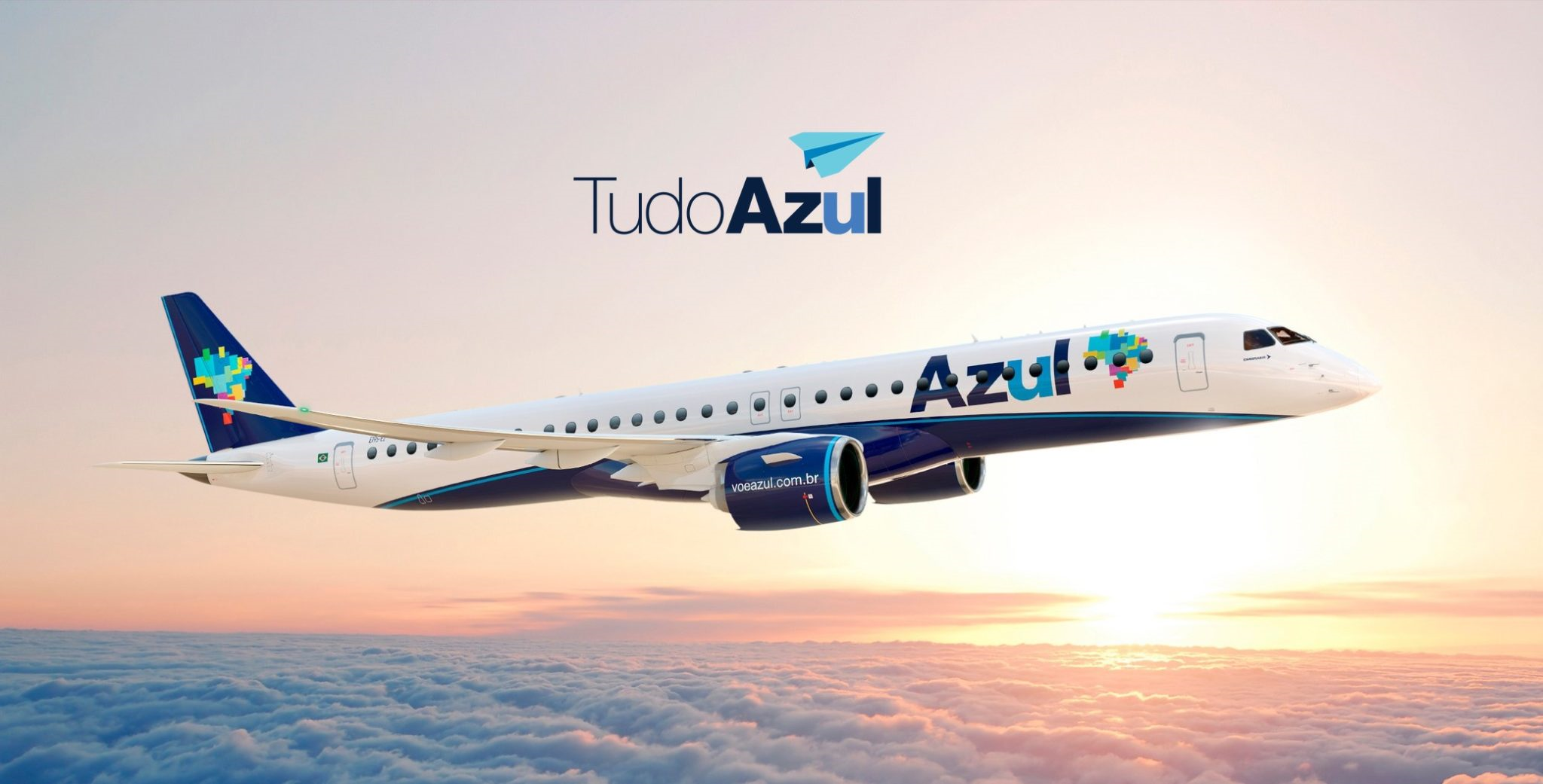 Avião Fundo Azul